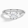 Trillion Cut Three Stone Diamond Engagement Ring