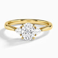 Trillion Cut Three Stone Diamond Engagement Ring