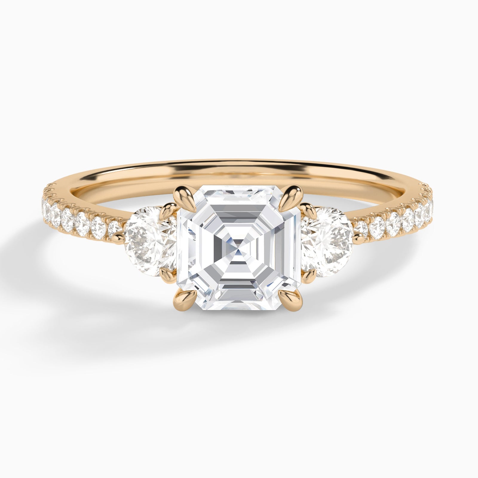 Luxe Fiona Three Stone Diamond Engagement Ring