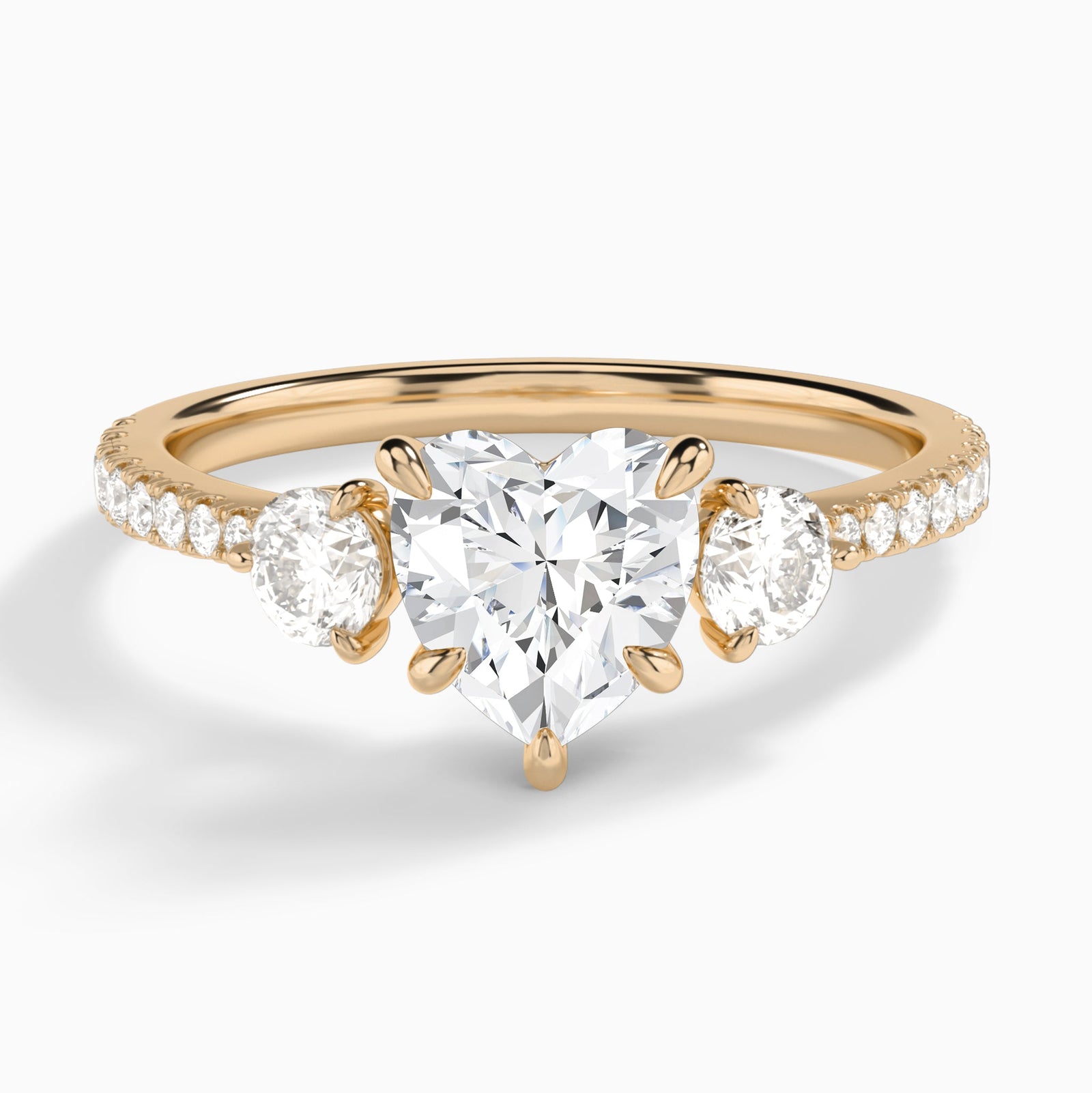 Luxe Fiona Three Stone Diamond Engagement Ring