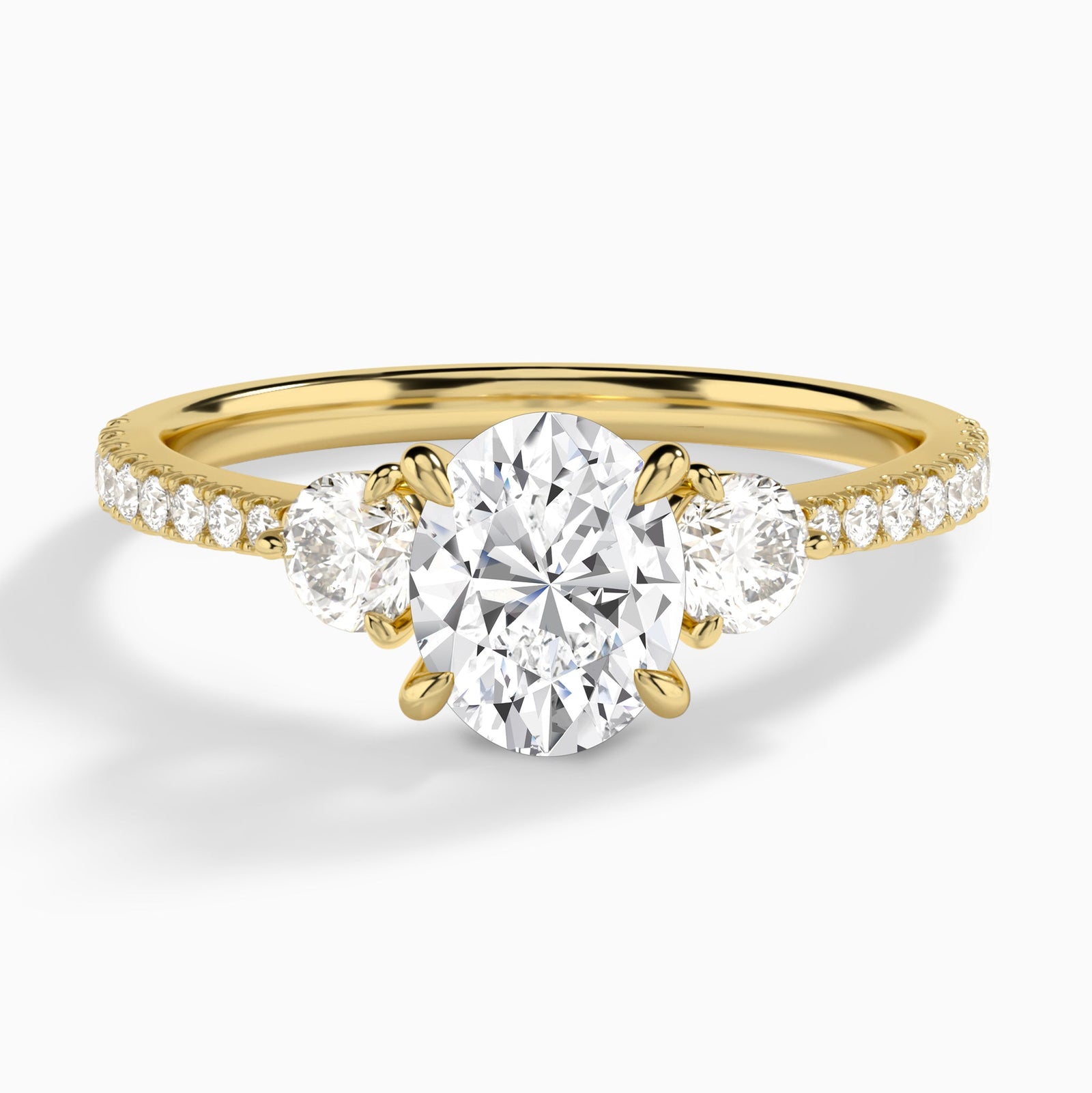 Luxe Fiona Three Stone Diamond Engagement Ring