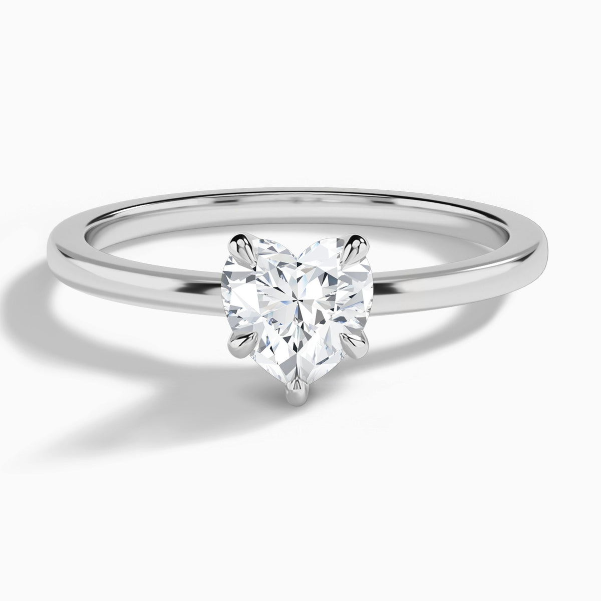 Heart Mystique Halo Lab Grown Diamond Engagement Ring In Platinum - Lucenjuri