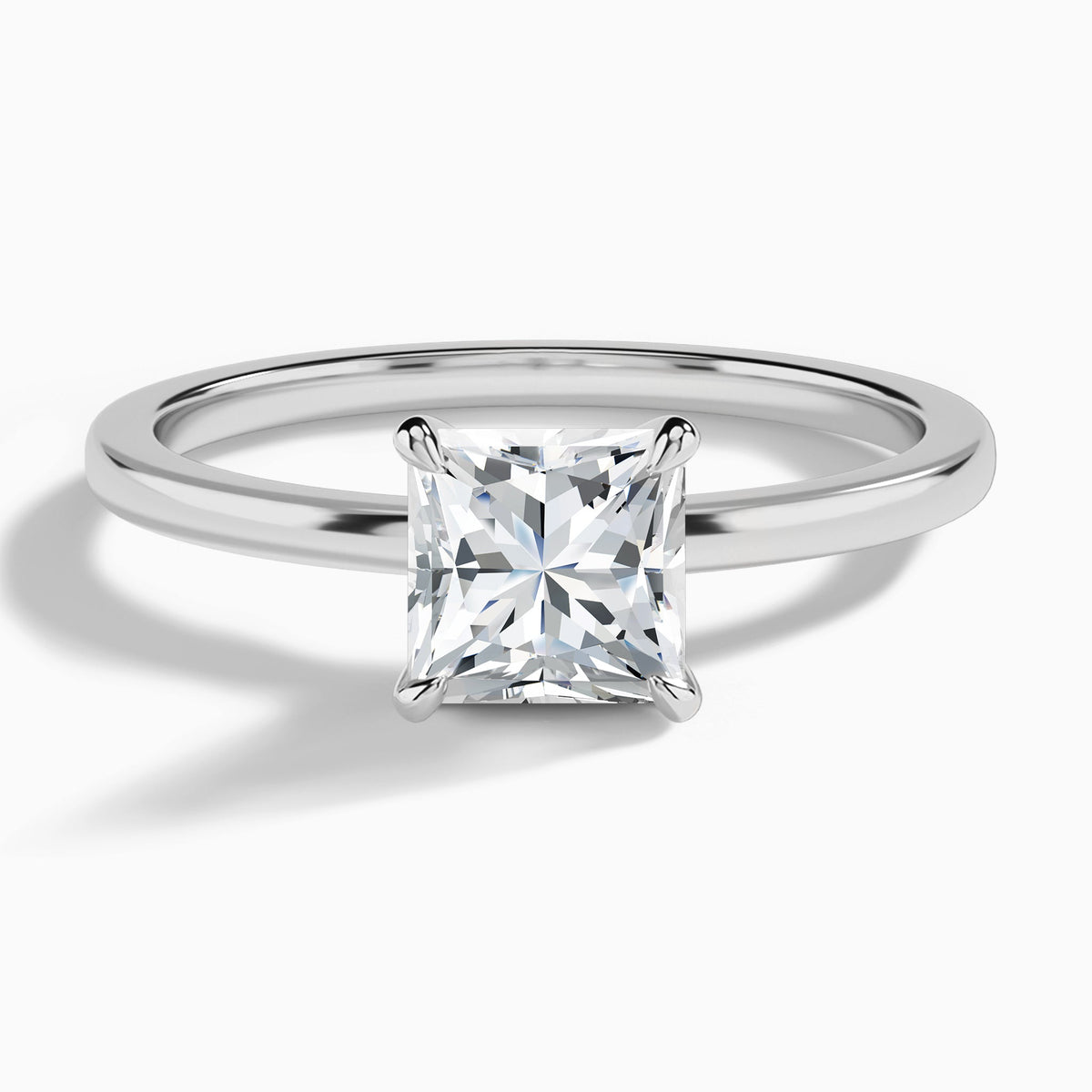Princess Mystique Halo Lab Grown Diamond Engagement Ring In Platinum - Lucenjuri
