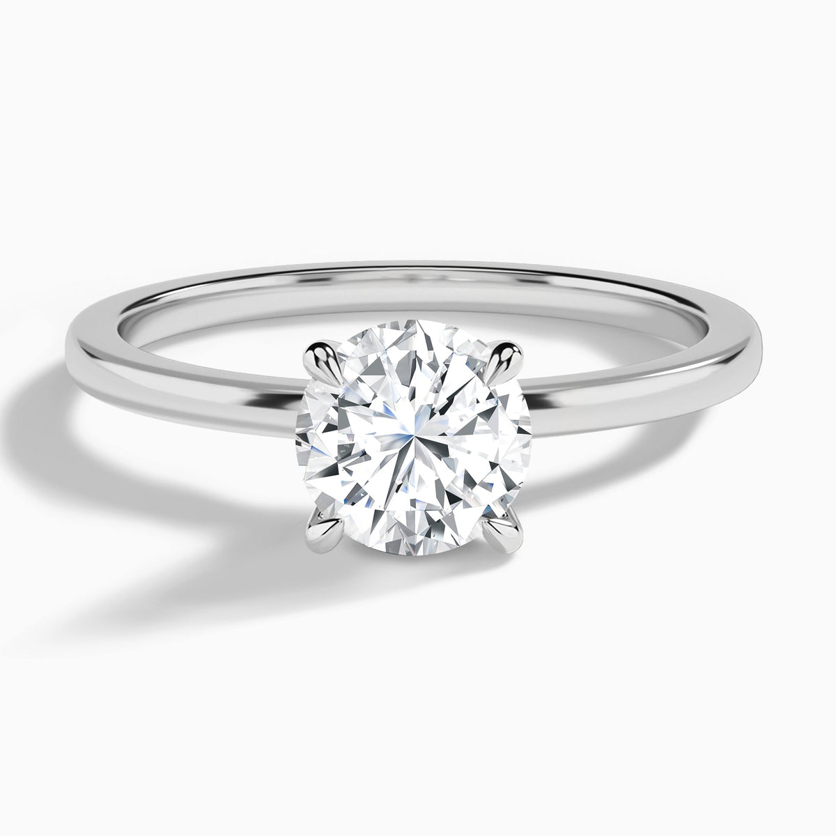 Round Mystique Halo Lab Grown Diamond Engagement Ring In Platinum - Lucenjuri