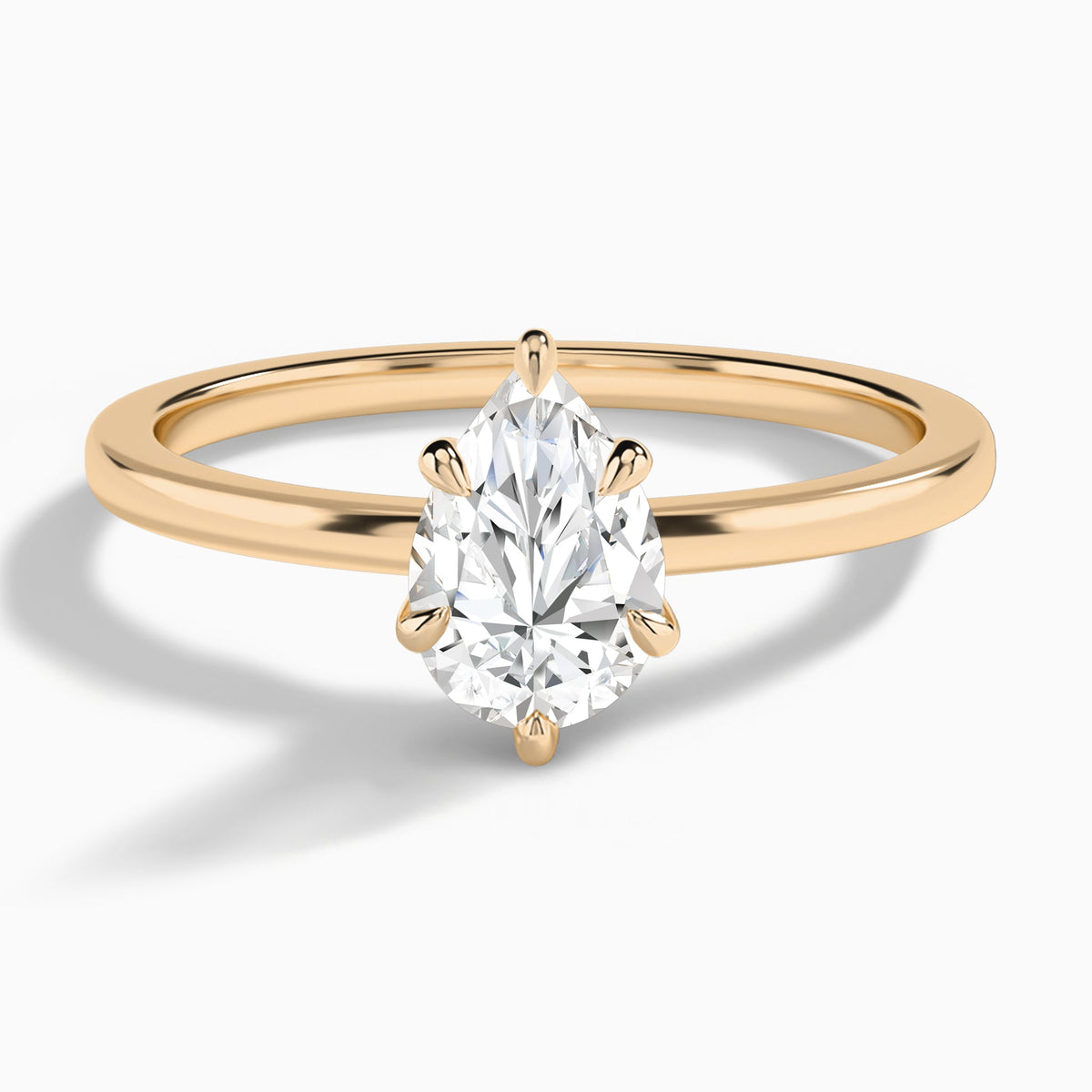 Pear Mystique Halo Lab Grown Diamond Engagement Ring In 14K Rose Gold - Lucenjuri