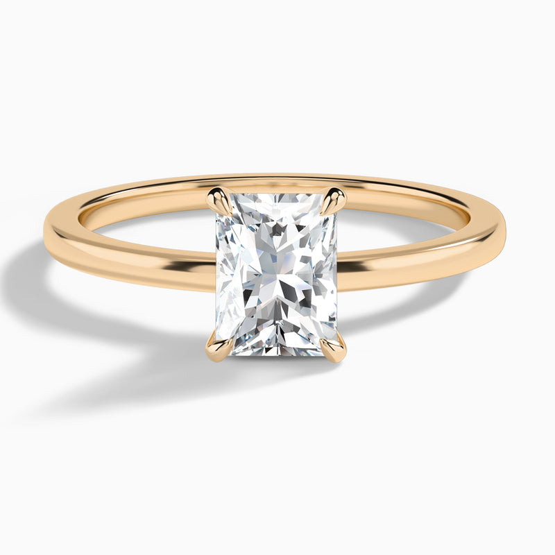 Radiant Mystique Halo Lab Grown Diamond Engagement Ring In 14K Rose Gold - Lucenjuri