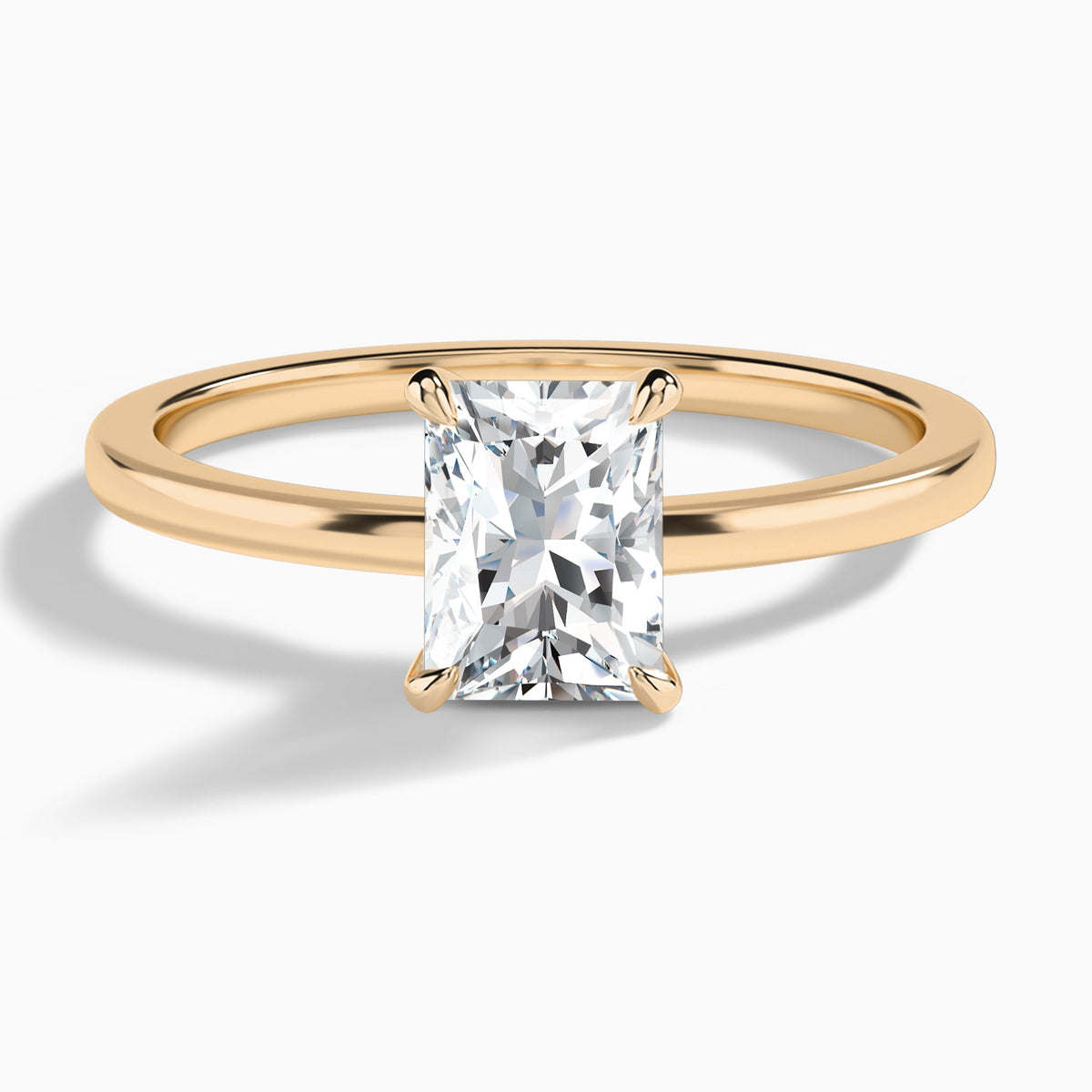 Radiant Mystique Halo Lab Grown Diamond Engagement Ring In 14K Rose Gold - Lucenjuri