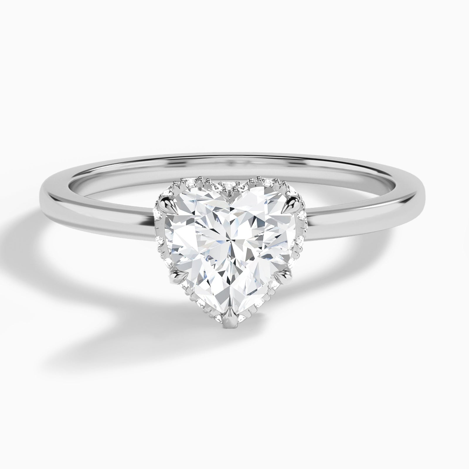 Double Hidden Halo Diamond Engagement Ring