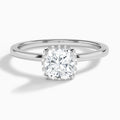 Double Hidden Halo Diamond Engagement Ring