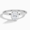 Double Hidden Halo Diamond Engagement Ring