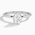 Double Hidden Halo Diamond Engagement Ring