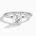 Double Hidden Halo Diamond Engagement Ring