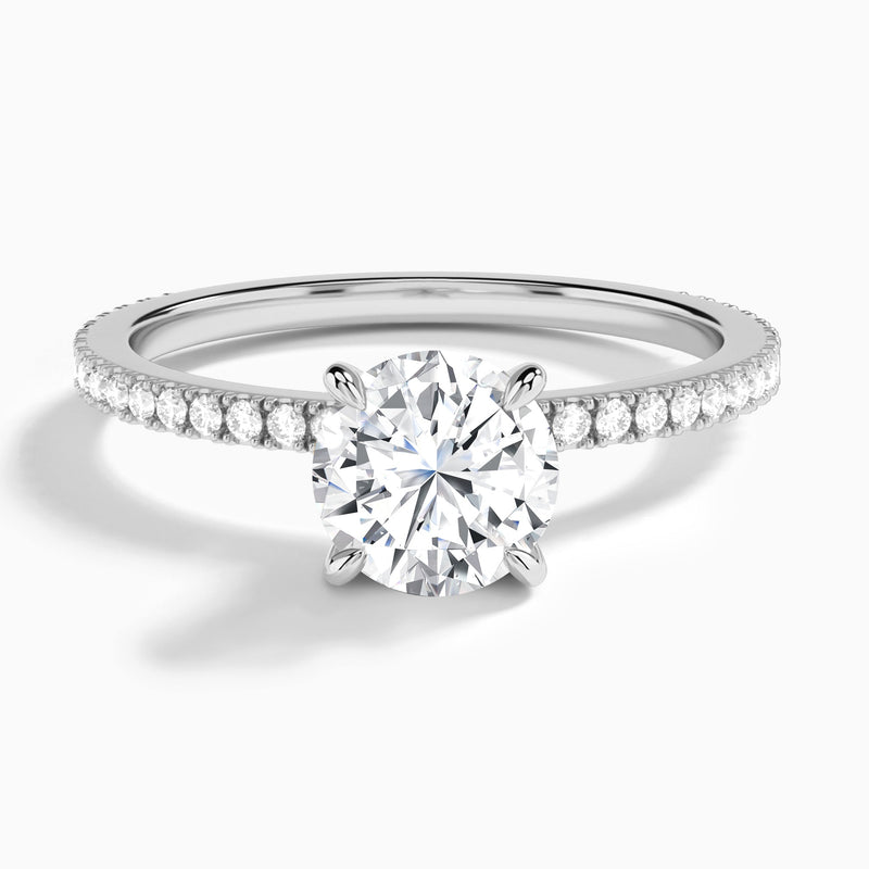 Round Aurea Lab Grown Diamond Engagement Ring In Platinum - Lucenjuri