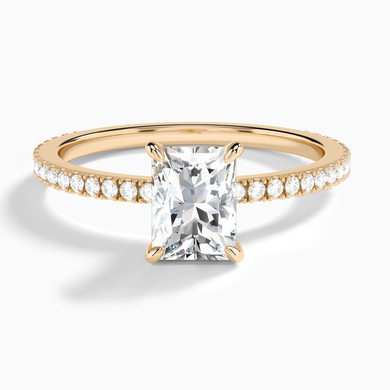 Radiant Aurea Lab Grown Diamond Engagement Ring In 14K Rose Gold - Lucenjuri