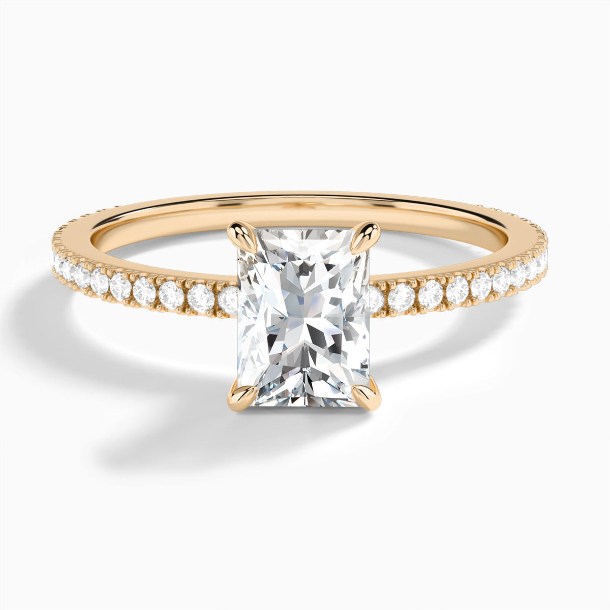 Radiant Aurea Lab Grown Diamond Engagement Ring In 14K Rose Gold - Lucenjuri
