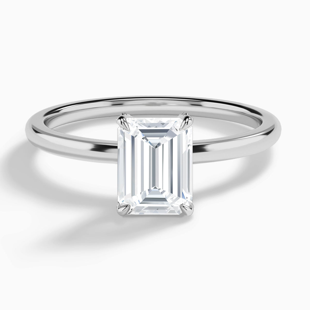 Emerald Seraphine Lab Grown Diamond Engagement Ring In Platinum - Lucenjuri