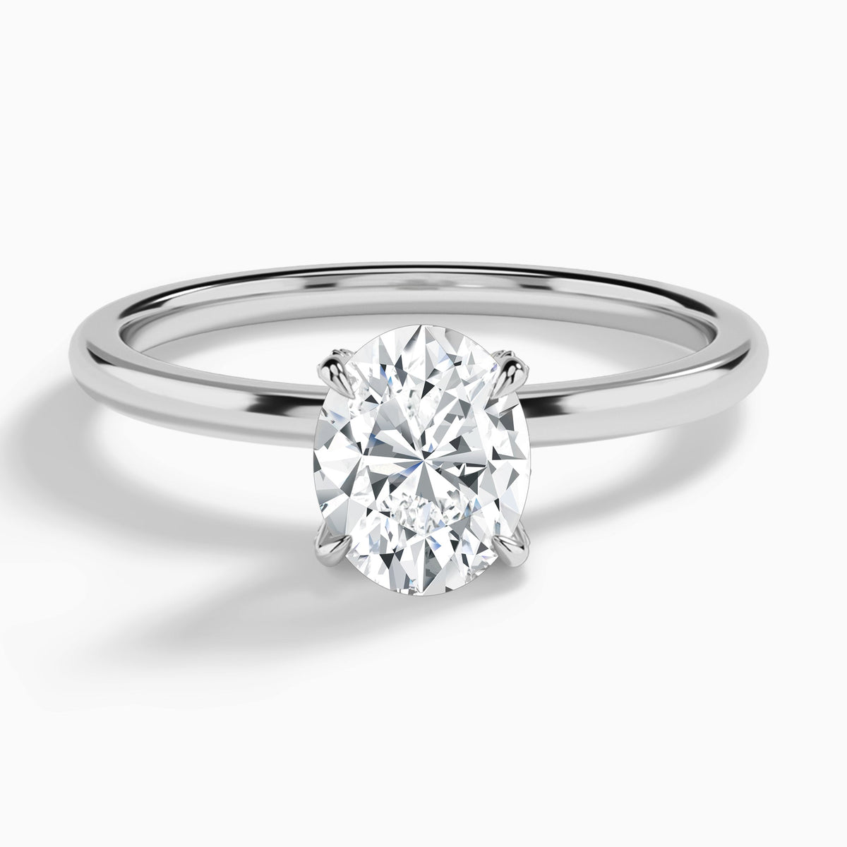 Oval Seraphine Lab Grown Diamond Engagement Ring In Platinum - Lucenjuri