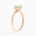 Asscher Seraphine Lab Grown Diamond Engagement Ring In 14K Rose Gold, Angle View