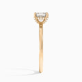 Asscher Seraphine Lab Grown Diamond Engagement Ring In 14K Rose Gold, Side View