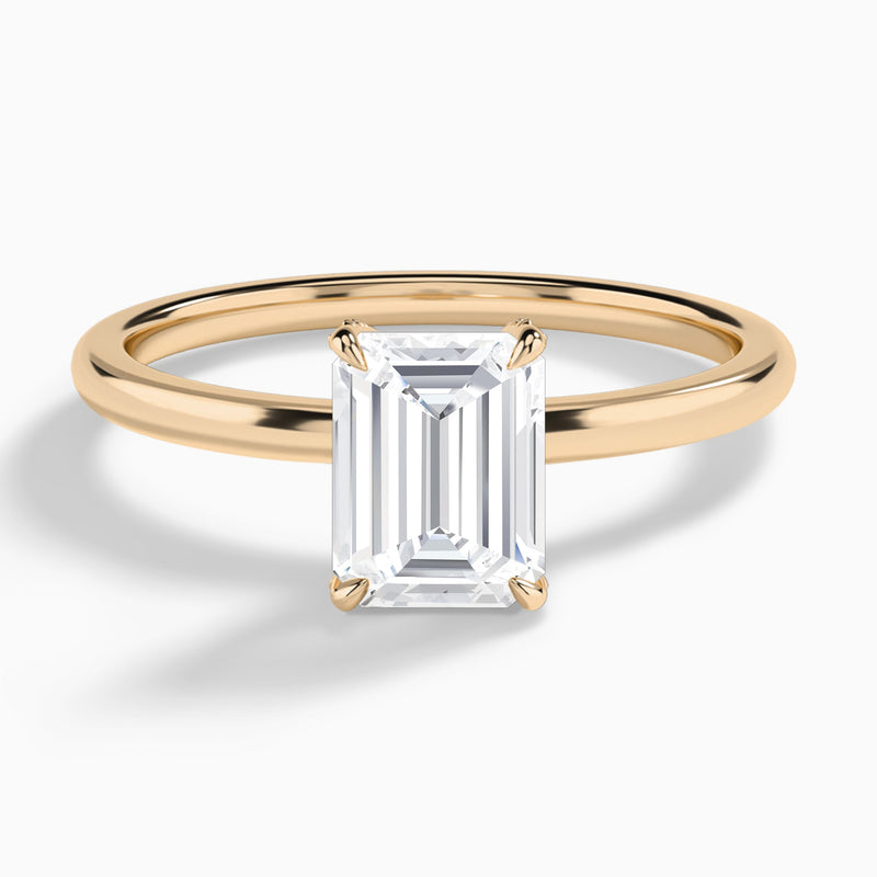 Emerald Seraphine Lab Grown Diamond Engagement Ring In 14K Rose Gold - Lucenjuri