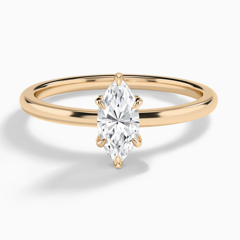 Marquise Seraphine Lab Grown Diamond Engagement Ring In 14K Rose Gold - Lucenjuri