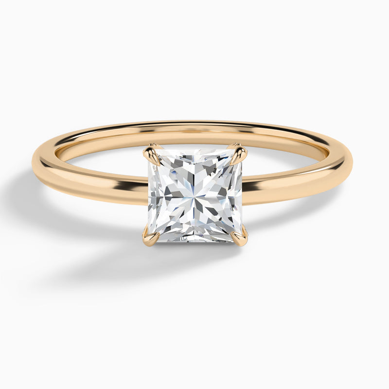 Princess Seraphine Lab Grown Diamond Engagement Ring In 14K Rose Gold - Lucenjuri