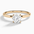 Round Seraphine Lab Grown Diamond Engagement Ring In 14K Rose Gold - Lucenjuri