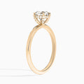 Round Seraphine Lab Grown Diamond Engagement Ring In 14K Rose Gold, Angle View