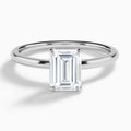 Emerald Seraphine Lab Grown Diamond Engagement Ring In 18K White Gold - Lucenjuri