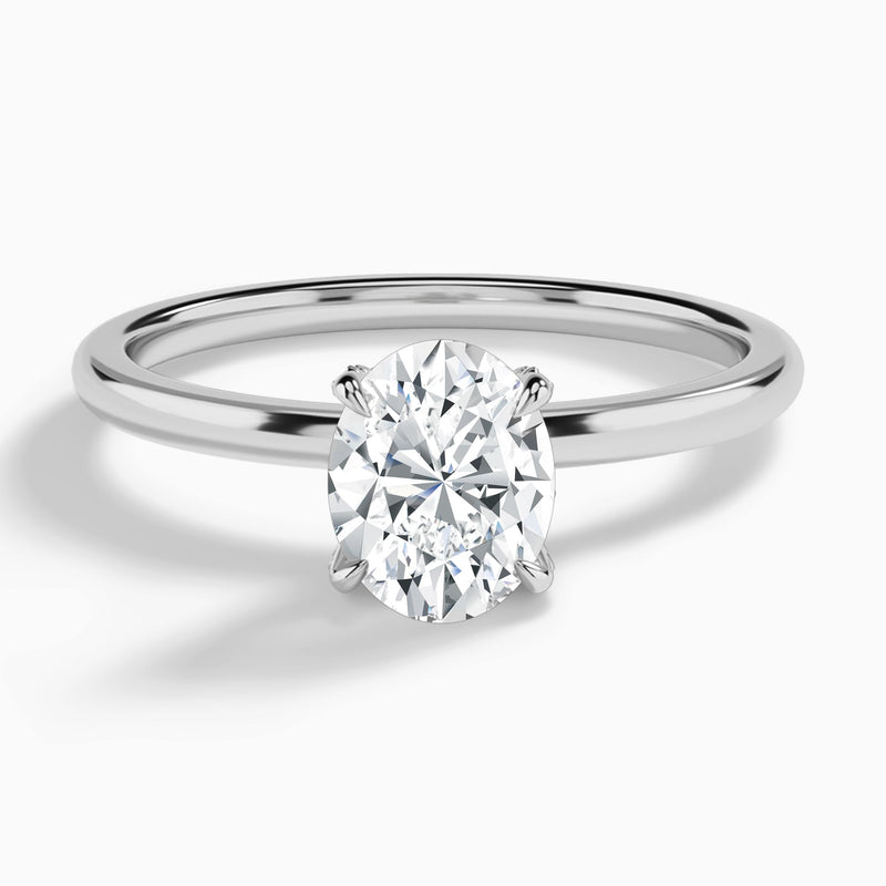 Oval Seraphine Lab Grown Diamond Engagement Ring In 18K White Gold - Lucenjuri