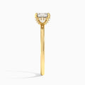 Asscher Seraphine Lab Grown Diamond Engagement Ring In 14K Yellow Gold, Side View