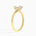 Emerald Seraphine Lab Grown Diamond Engagement Ring In 14K Yellow Gold, Angle View