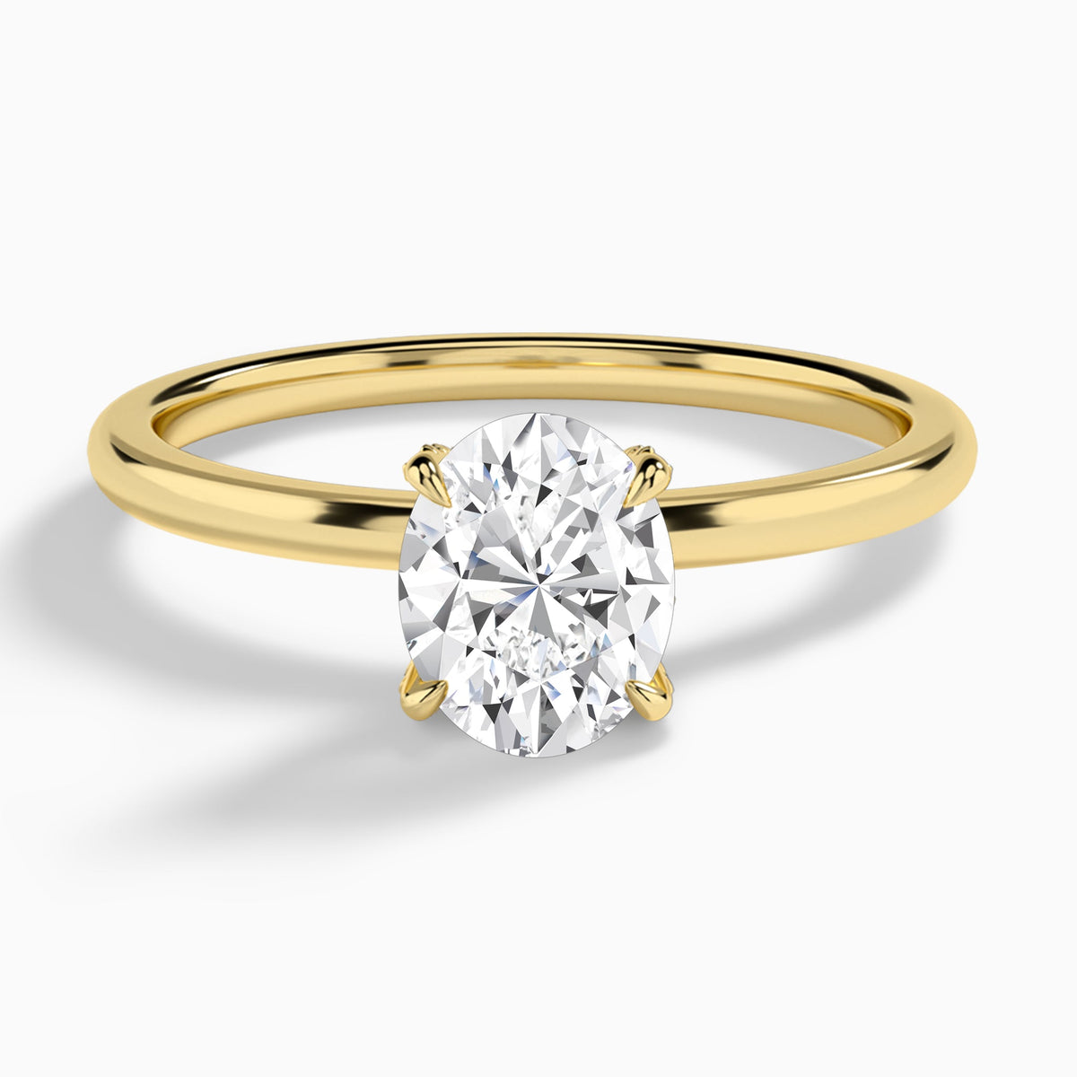 Oval Seraphine Lab Grown Diamond Engagement Ring In 18K Yellow Gold - Lucenjuri