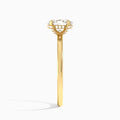 Oval Seraphine Lab Grown Diamond Engagement Ring In 14K Yellow Gold, Side View