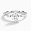 Marquise Valentina Pavé Lab Diamond Engagement Ring In 14K White Gold - Lucenjuri