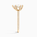 Pear Luxe Valentina Pavé Lab Diamond Engagement Ring In 14K Rose Gold, Side View