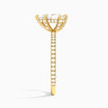 Pear Luxe Valentina Pavé Lab Diamond Engagement Ring In 14K Yellow Gold, Side View