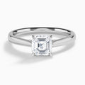 Asscher Ophelia Lab Grown Diamond Engagement Ring In Platinum - Lucenjuri