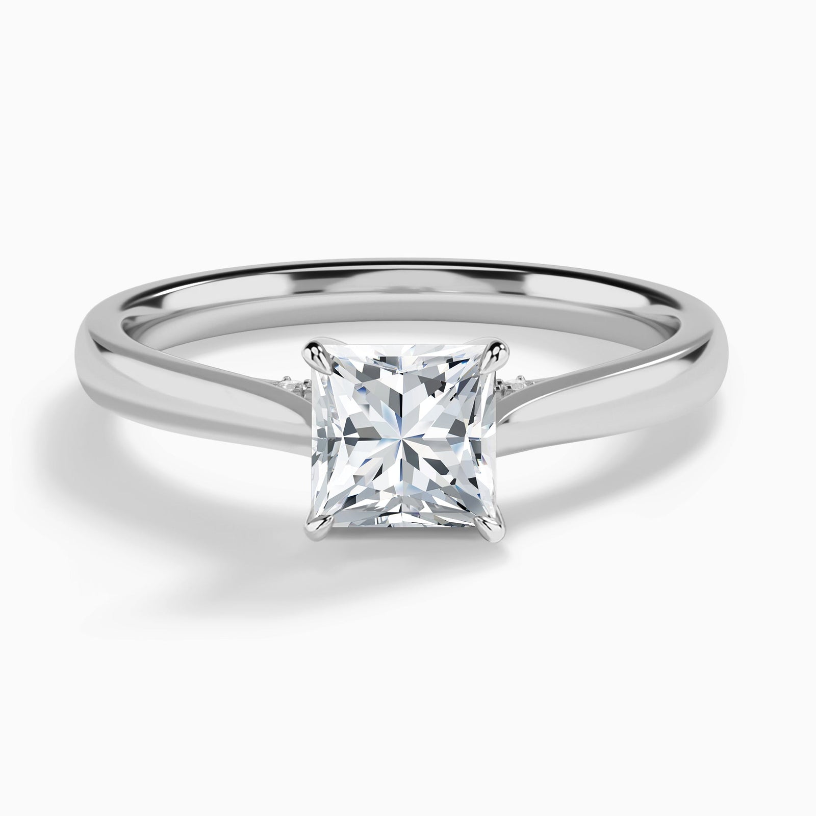 Princess Ophelia Lab Grown Diamond Engagement Ring In Platinum - Lucenjuri