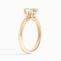 Oval Ophelia Lab Grown Diamond Engagement Ring In 14K Rose Gold, Angle View
