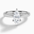 Marquise Ophelia Lab Grown Diamond Engagement Ring In 18K White Gold - Lucenjuri