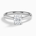 Oval Ophelia Lab Grown Diamond Engagement Ring In 14K White Gold - Lucenjuri
