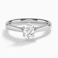 Pear Ophelia Lab Grown Diamond Engagement Ring In 14K White Gold - Lucenjuri