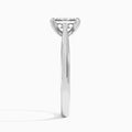 Radiant Ophelia Lab Grown Diamond Engagement Ring In 14K White Gold, Side View