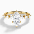 Athena's Crescent Pear Diamond Engagement Ring