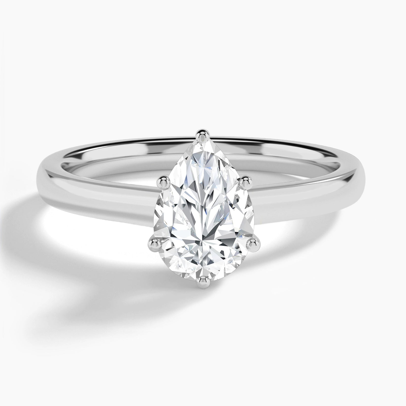 Hidden Halo Six-Prong Diamond Engagement Ring