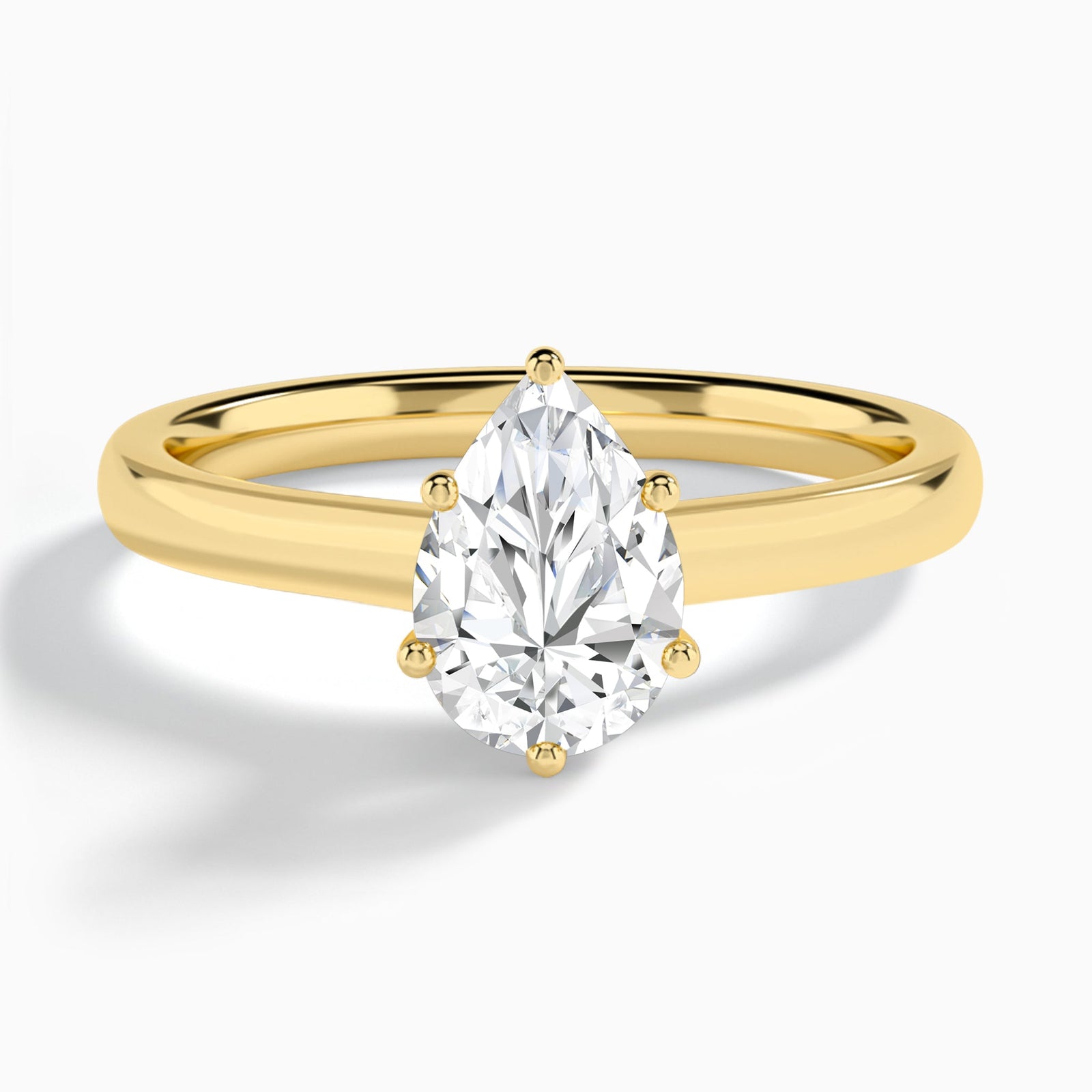 Hidden Halo Six-Prong Diamond Engagement Ring