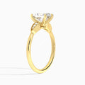 Perfect Fit Three Stone Pear Diamond Engagement Ring