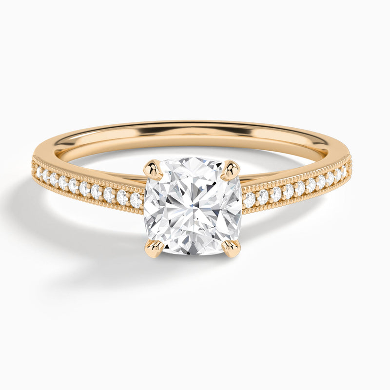 Cushion Luxe Hudson Lab Grown Diamond Engagement Ring In 14K Rose Gold - Lucenjuri