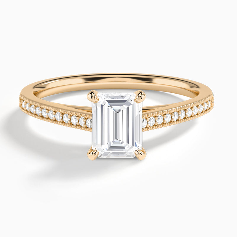 Emerald Luxe Hudson Lab Grown Diamond Engagement Ring In 14K Rose Gold - Lucenjuri